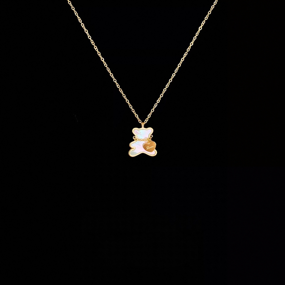Sweet & Edgy Bear Locket Necklace